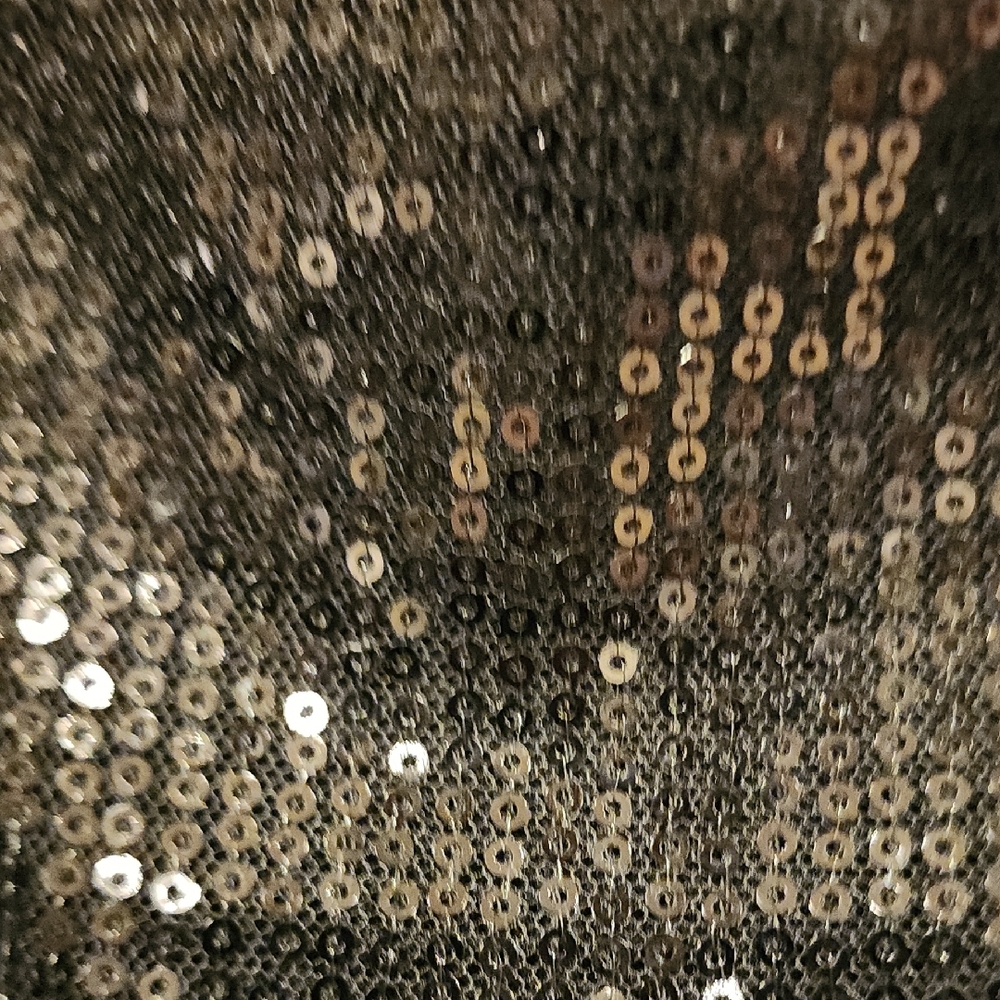 Cable & Gauge Black Sequin Cowl Neck Sleeveless Top - Picture 2 of 4